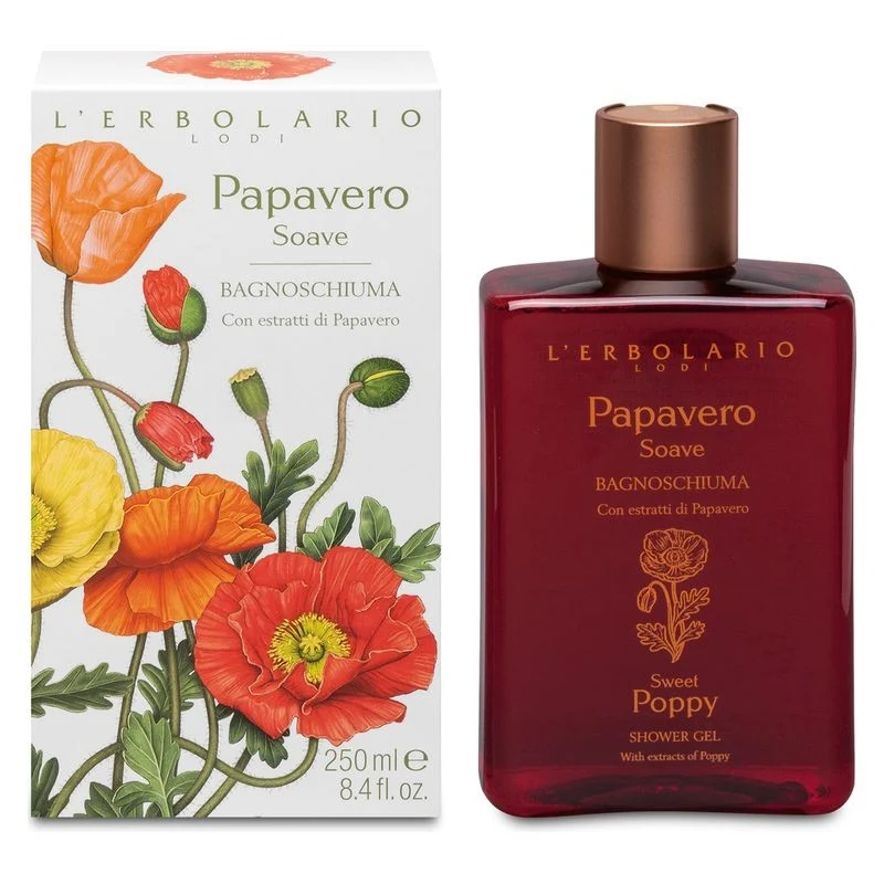 L'Erbolario Papavero Soave Bagnoschiuma 250 ml — Gel Doccia