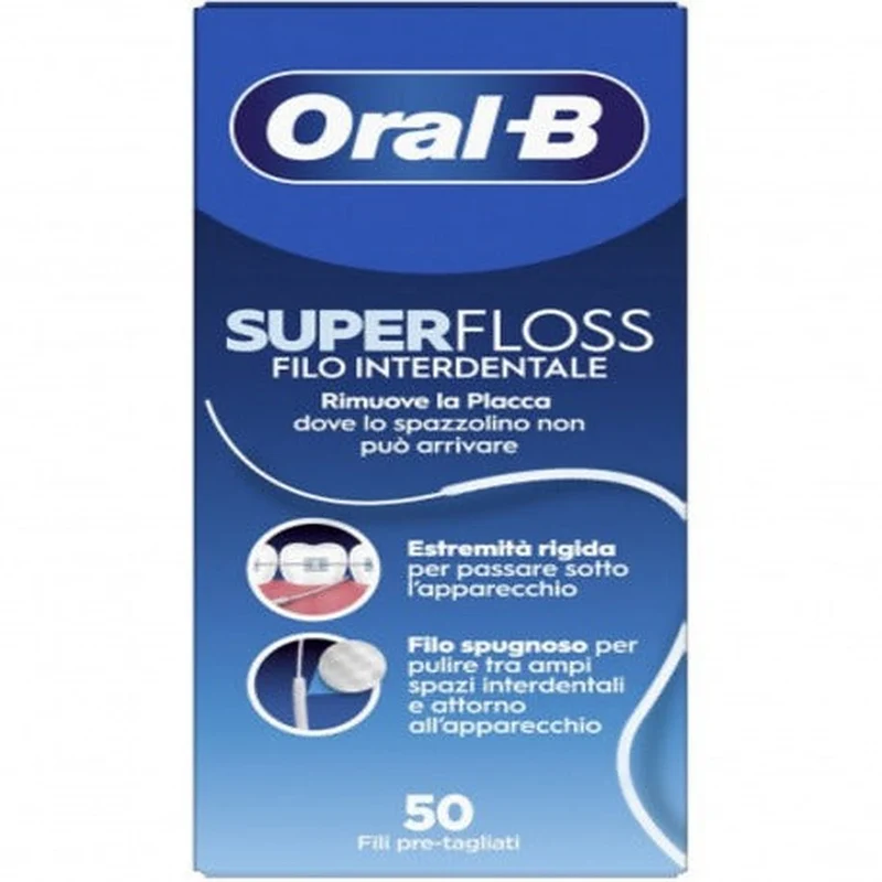 Oral-B Filo Interdentale Super Floss 50 Fili — Filo interdentale