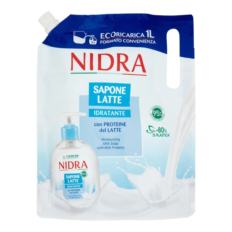 Nidra Sapone Liquido Eco Ricarica 1 lt — Sapone liquido