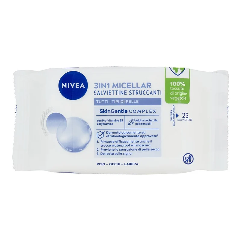 Nivea Salviettine Struccanti Con Acqua Micellare 25 pezzi — Salviettine struccanti