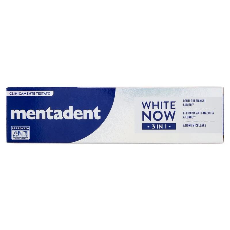 Mentadent White Now 3 In 1 75 ml — Dentifricio