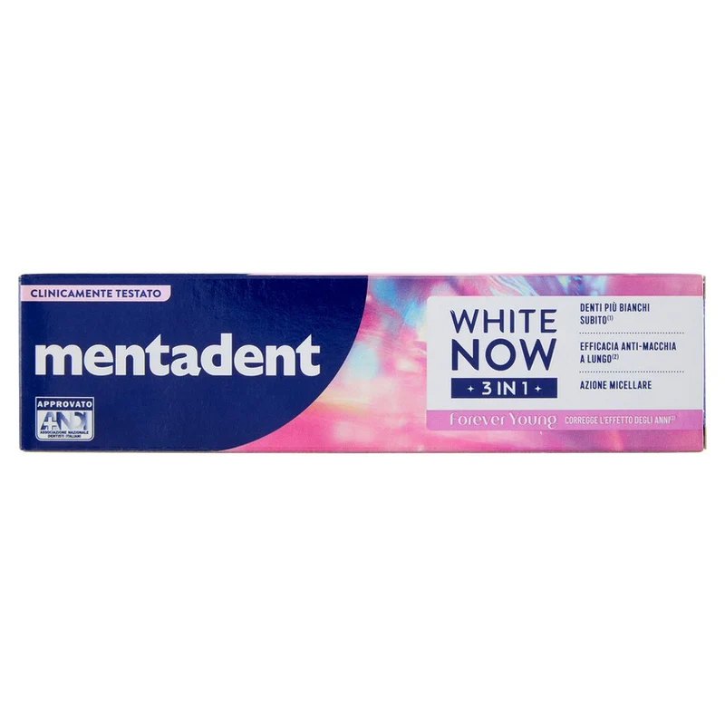 Mentadent White Now 3 In1 Forever Young 75 ml — Dentifricio