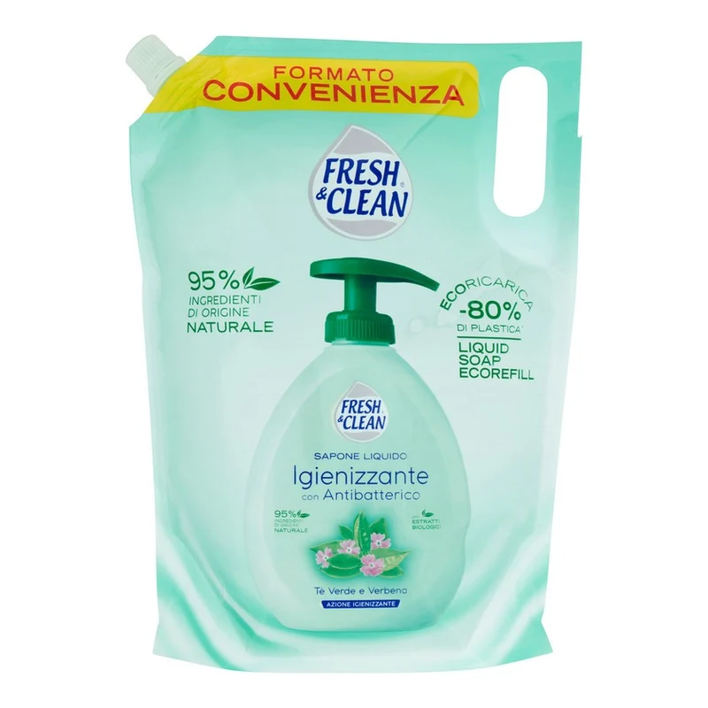 Fresh & Clean Sapone Eco 1000 ml Igienizzante — Sapone liquido
