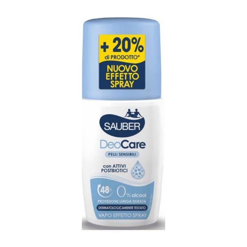 Sauber Deodorante Pelli Sensibili Con Attivi Postbiotici 90 ml — Deodorante spray