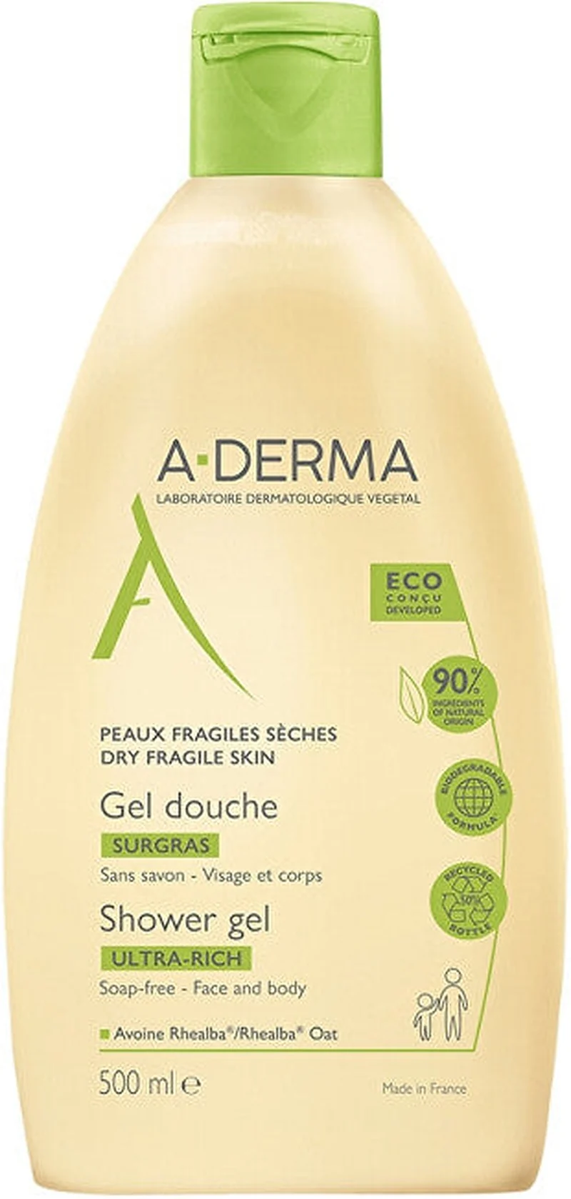A-derma Gel doccia ultra ricco 500 ml — Gel doccia