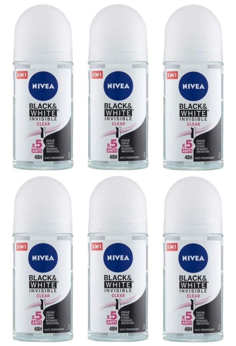 Nivea Invisible Black & White 48h 50 ml — Deodorante antitraspirante