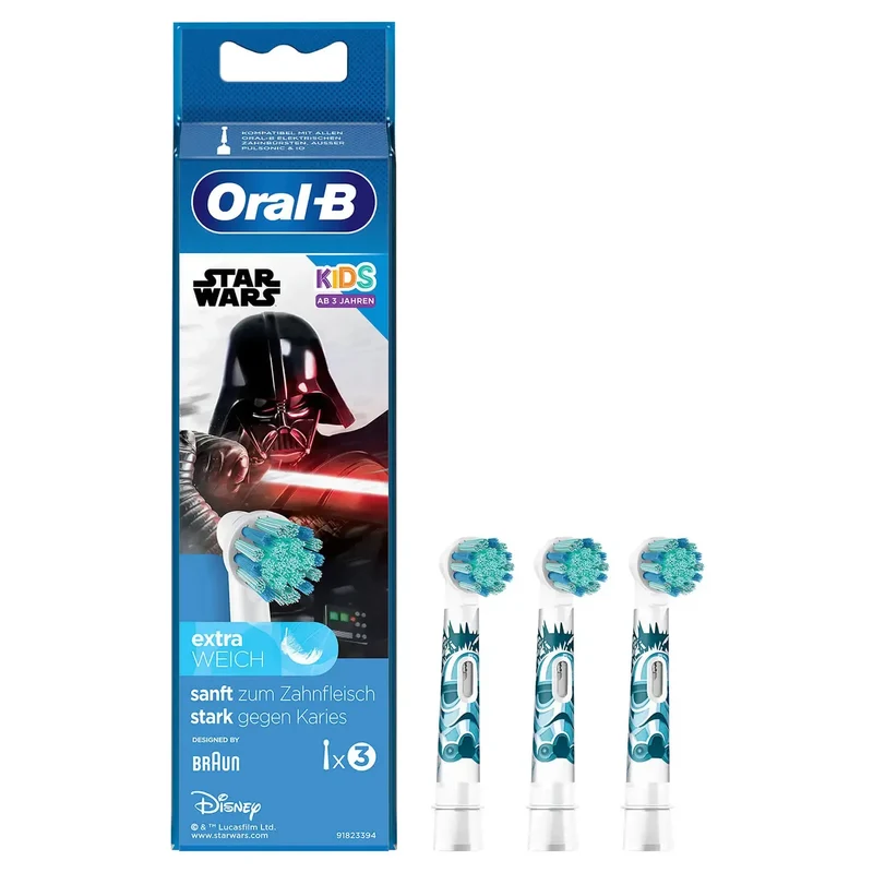 Oral B Testine per spazzolino per bambini Star Wars 3 pezzi — Testine di ricambio