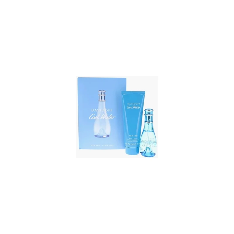 Davidoff Cool Water Woman 30 ml + 75 ml Lozione corpo — Set eau de toilette e lozione corpo