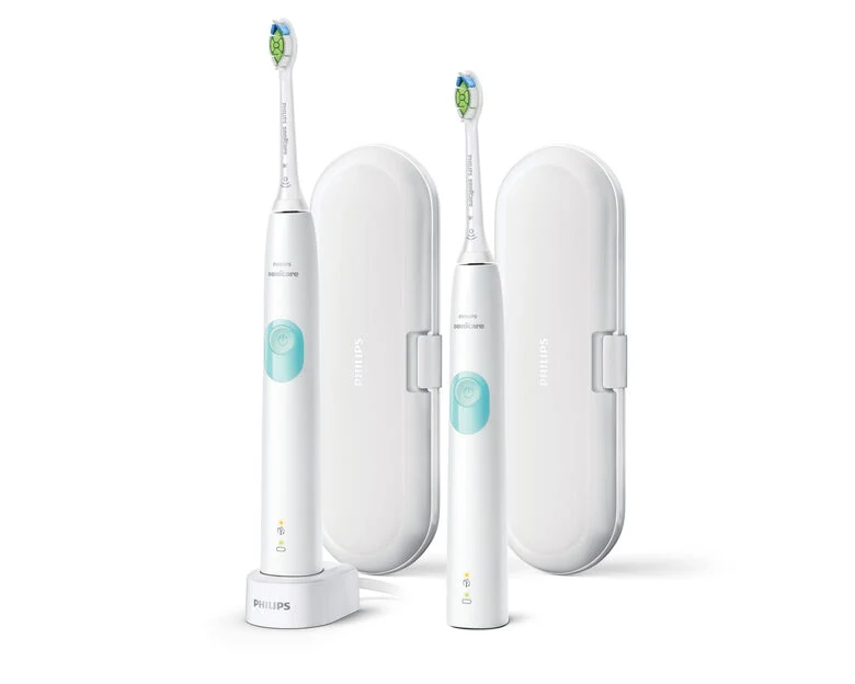 Philips 4300 series HX6807/35 spazzolino elettrico Adulto Spazzolino elettrico sonico Colore menta, Bianco