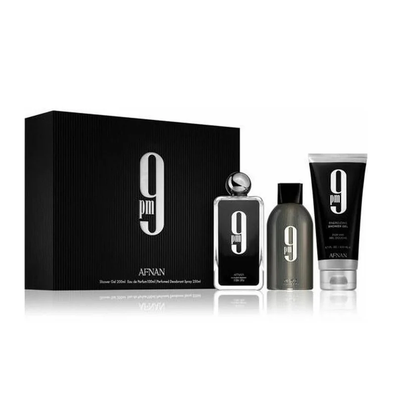 Afnan 9PM EDP 100ml + gel doccia 150ml + deodorante spray 150ml — Set profumo