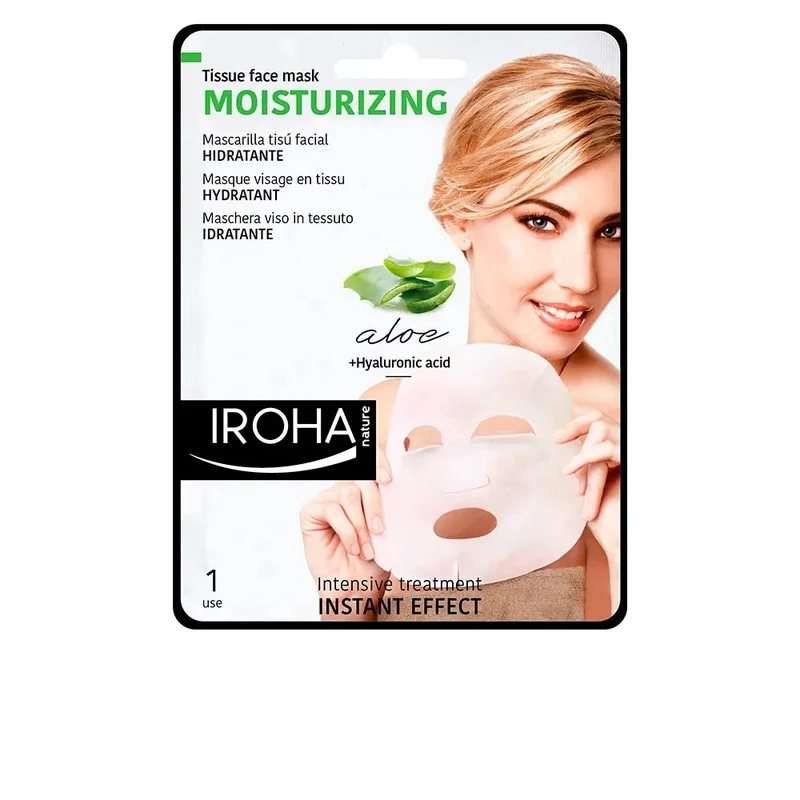 Iroha nature Maschera viso idratante in tessuto Aloe Vera 1 Unità — Maschera viso in tessuto