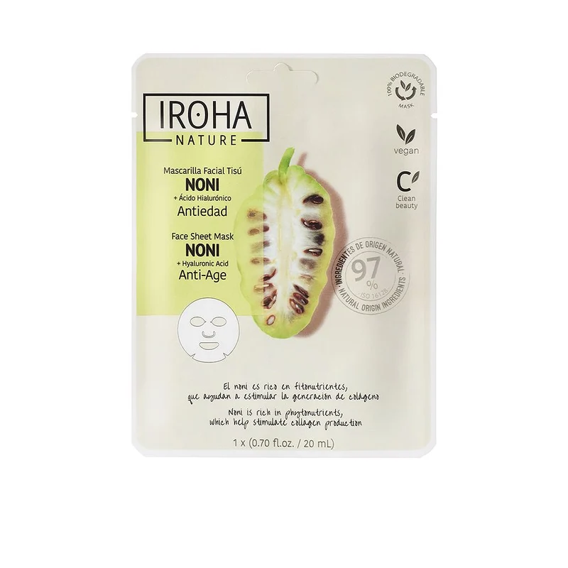 Iroha Nature Noni Acido Ialuronico — Maschera Viso