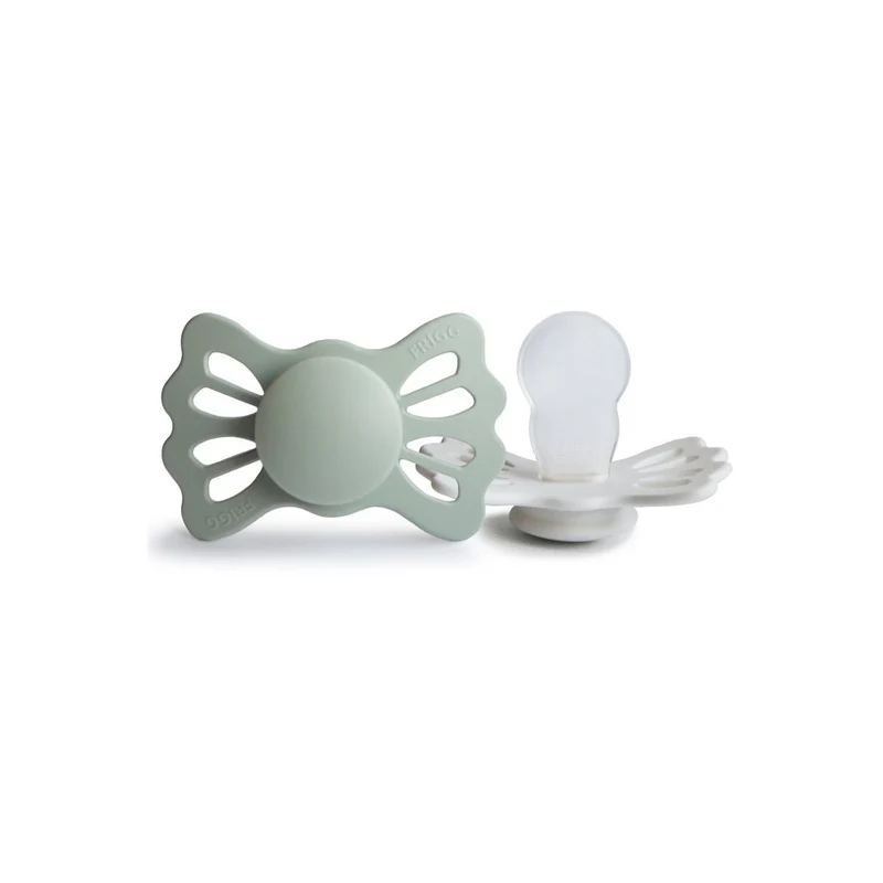 Frigg Lucky Size 2:6-18 mesi Ciuccio Sage/Silver Gray 2 pezzi — Ciuccio