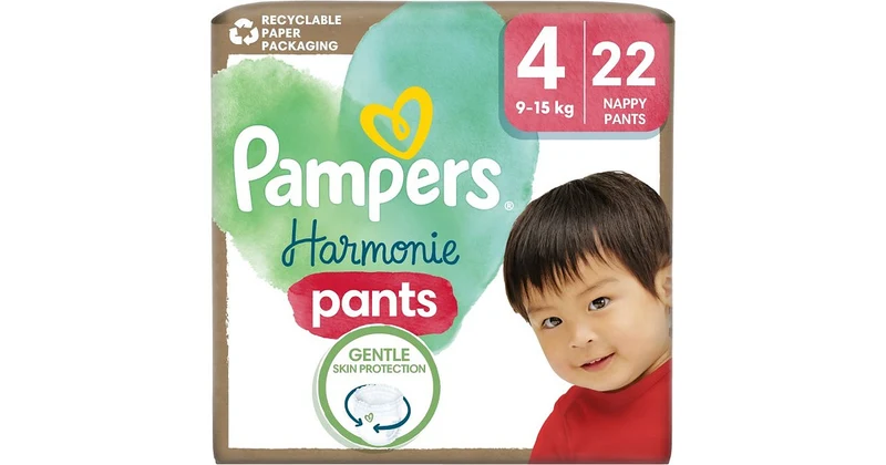 Pampers Harmonie Taglia 4 9-15 kg 22 pezzi — Pannolini a mutandina