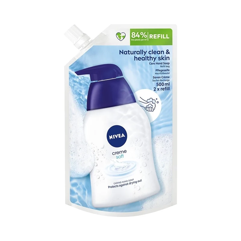Nivea Creme Soft sapone liquido ricarica 500 ml — Sapone liquido