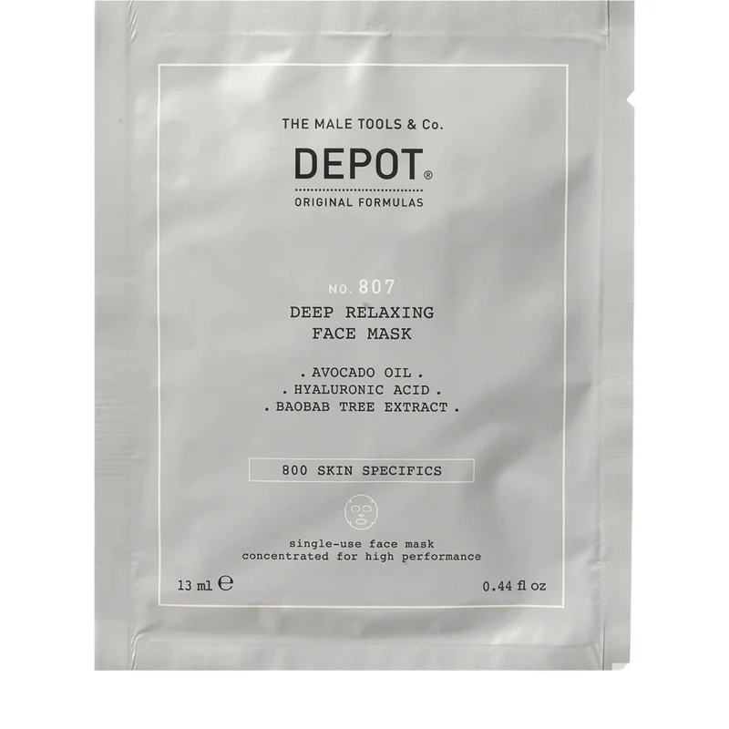 Depot 800 Specifiche pelle No. 807 Acido ialuronico 13 ml — Maschera tessuto