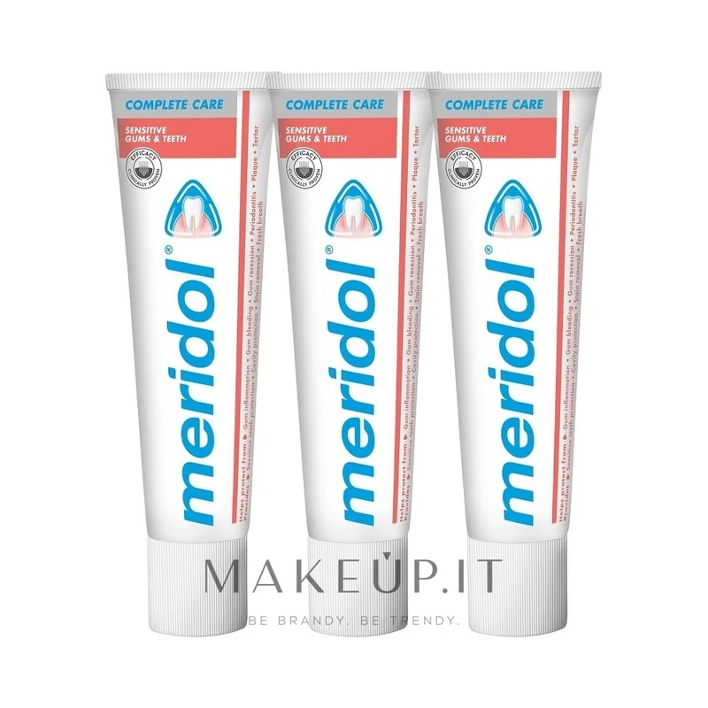 Méridol Dentifricio Complete Care Sensitive Gums & Teeth 3 x 75 ml — Dentifricio