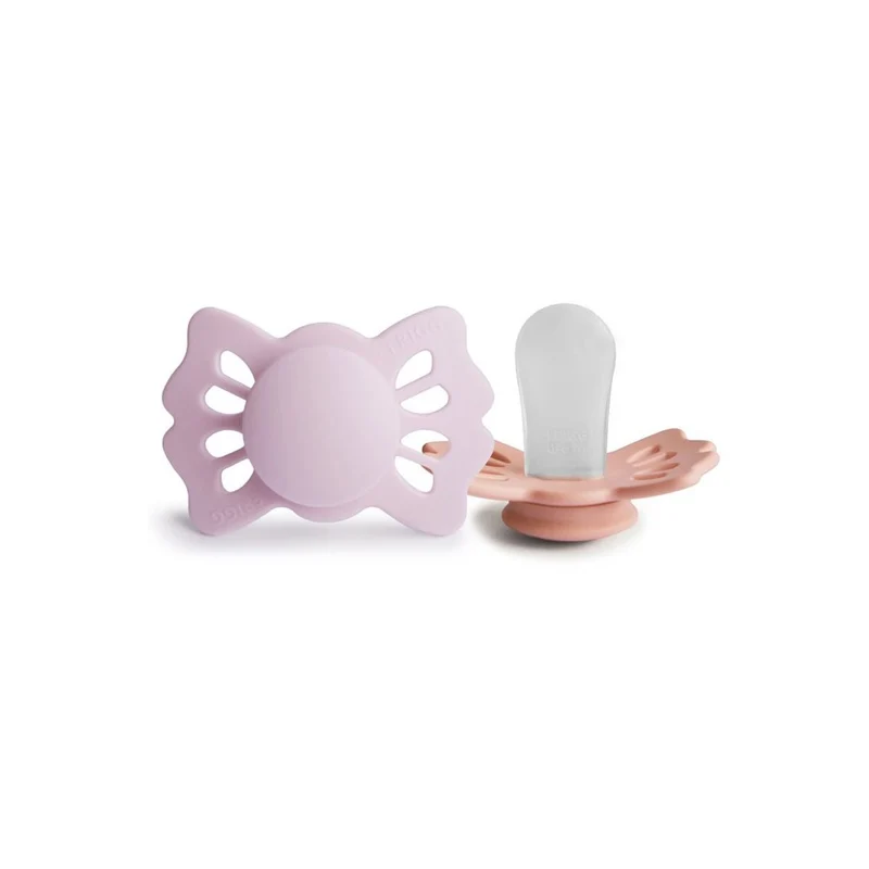 Frigg Lucky Size 1:0-6 mesi Ciuccio Soft Lilac/Pretty in Peach 2 pezzi — Ciuccio