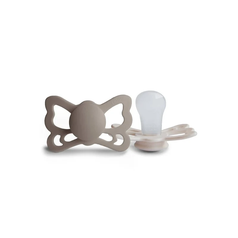 Frigg Butterfly Size 2:6-18 mesi Ciuccio Portobello/Cream 2 pezzi — Ciuccio