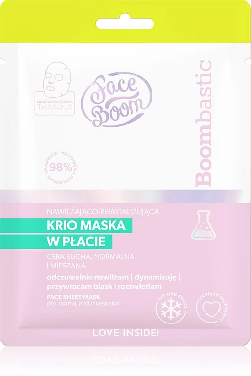 BodyBoom FaceBoom Boombastic Maschera viso tessuto idratante — Maschera viso