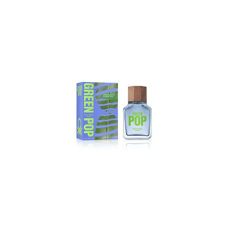 Benetton United Dreams Green Pop Eau de Toilette Uomo 100 ml — Eau de Toilette