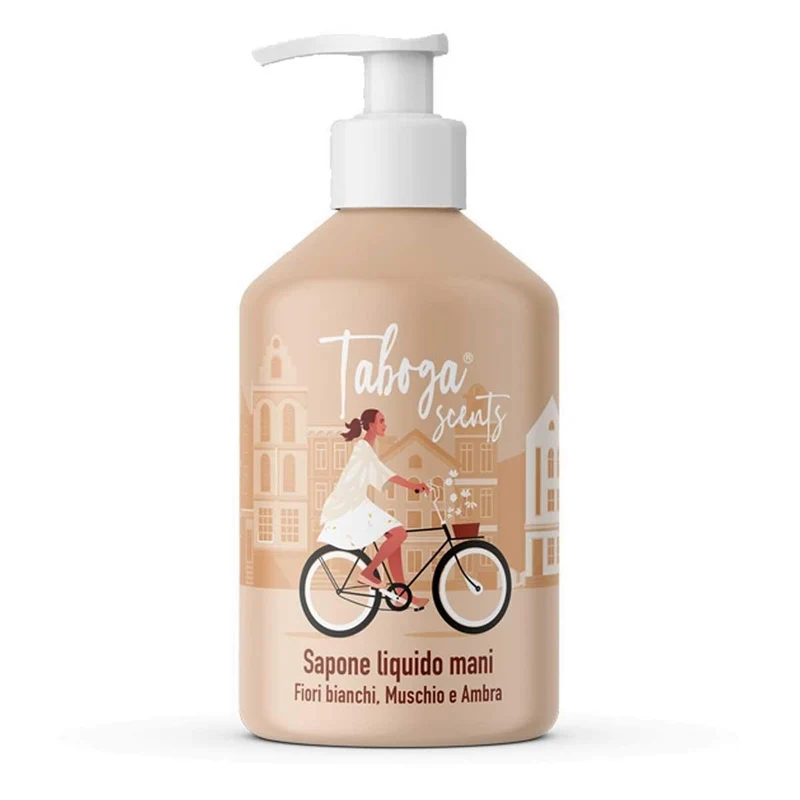 Taboga Sapone liquido mani Fiori bianchi, muschio e ambra 280 ml — Sapone liquido