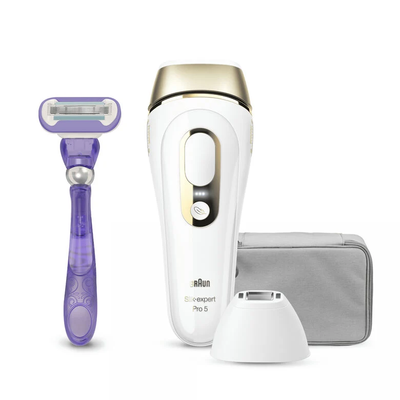 Braun Silk-expert Pro 5 PL5117 Epilatore Luce Pulsata Di Ultima Generazione, IPL, Epilazione Definitiva, Bianco E Oro
