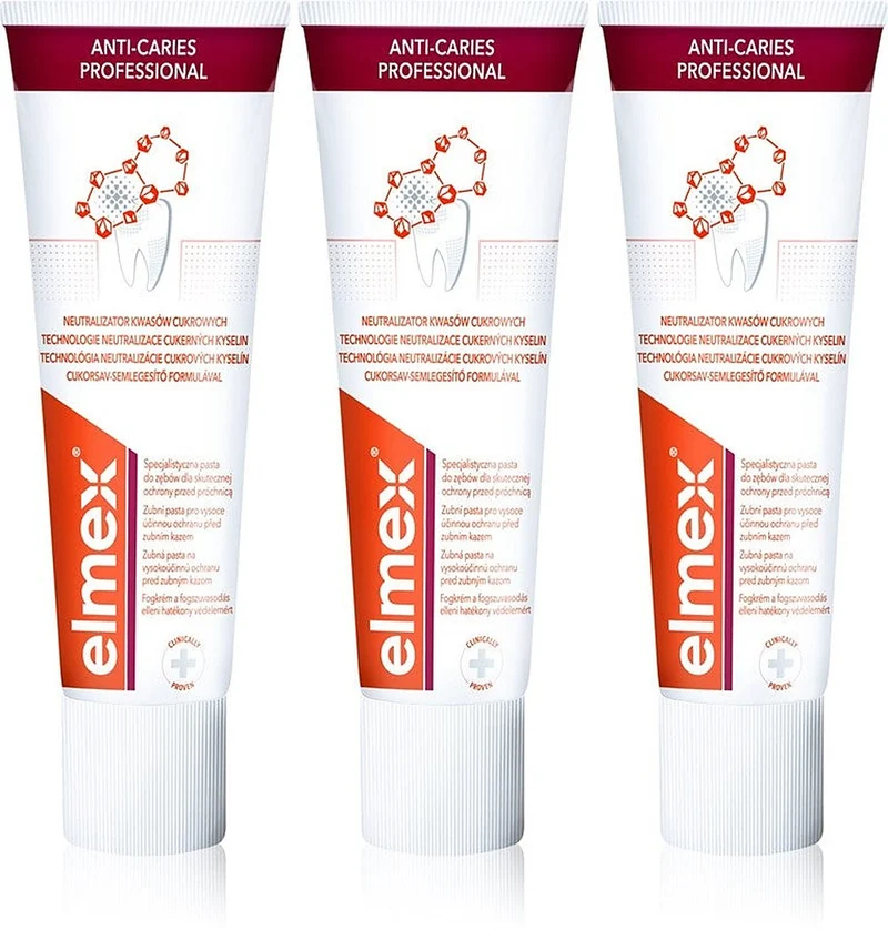 Elmex Dentifricio Anti Carie Professional Trio 3 x 75 ml — Dentifricio