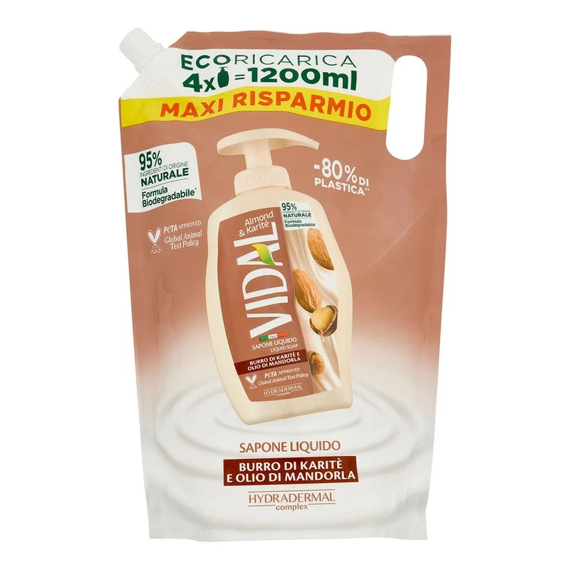 Vidal Sapone Liquido Ecoricarica Karite 1200 ml — Sapone liquido