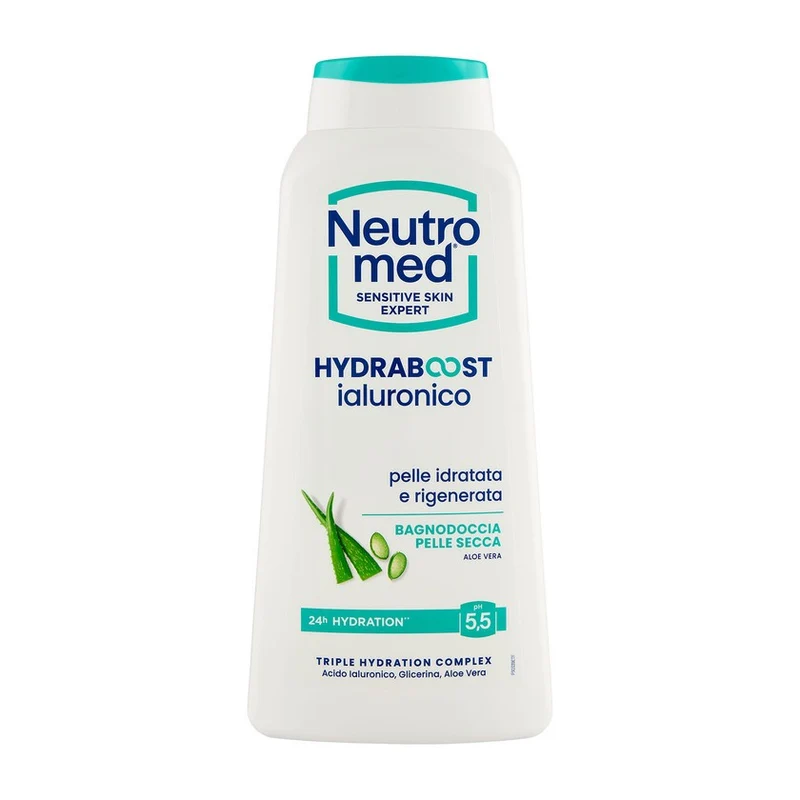 Neutromed Hydraboost Ialuronico Bagnodoccia Pelle Secca Aloe Vera 600 ml — Bagno doccia