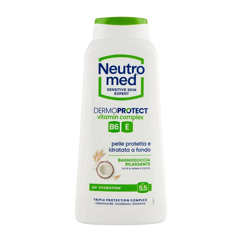 Neutromed Dermoprotect Vitamin Complex Rilassante Bagnodoccia Latte Avena E Cocco 600 ml — Bagno doccia
