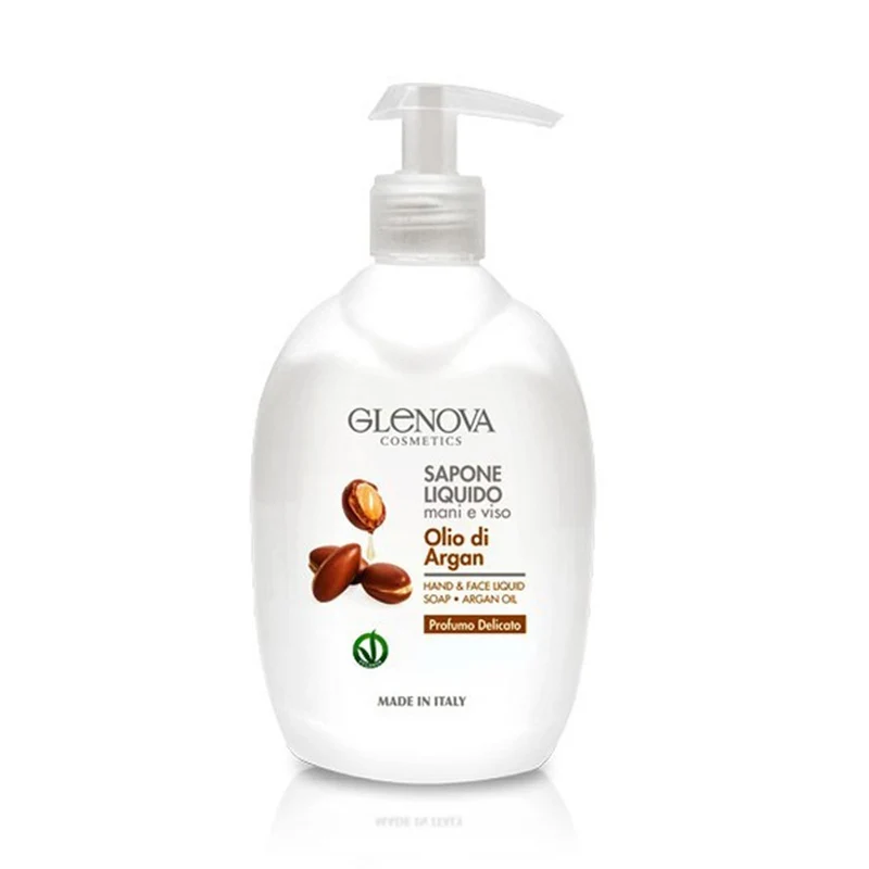 Glenova Sapone Liquido Mani E Viso Olio Di Argan 500 ml — Sapone liquido