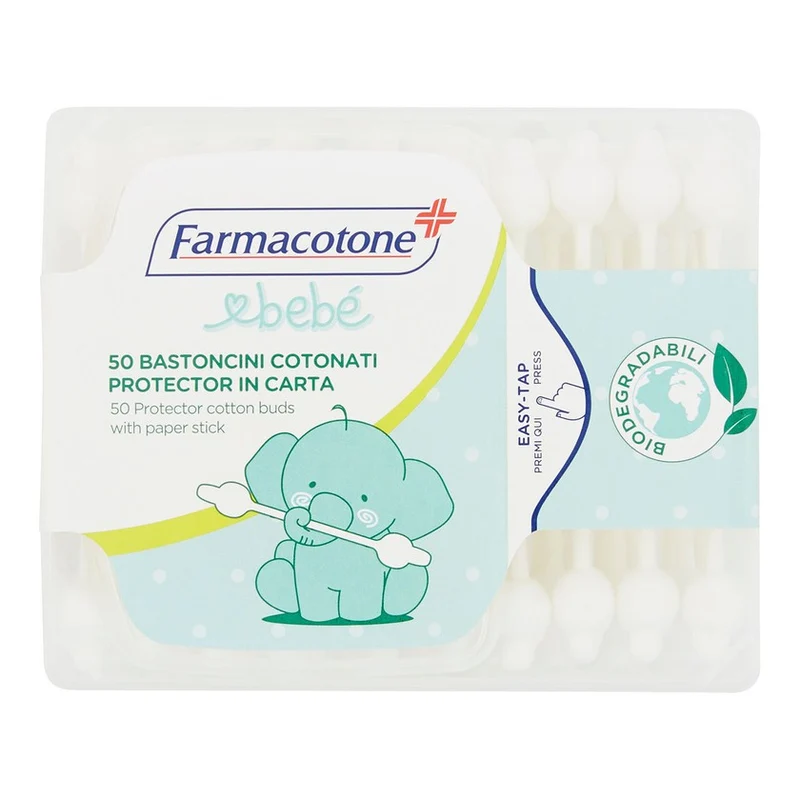 Farmacotone Bebe Bastoncini Cotonati Protector 50 pezzi — Bastoncini cotonati