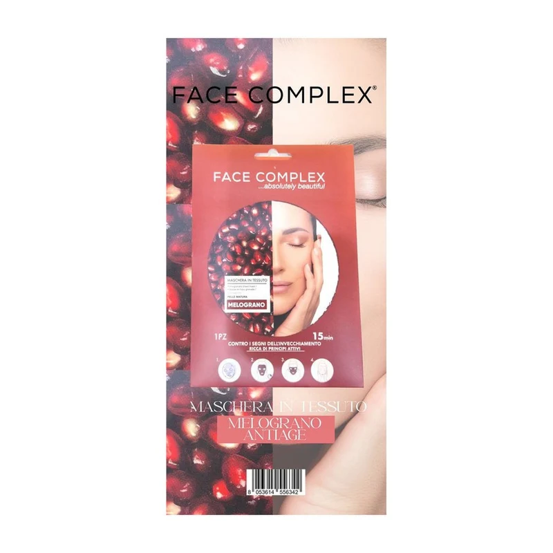 Face Complex Maschera In Tessuto Melograno 28 g — Maschera Viso